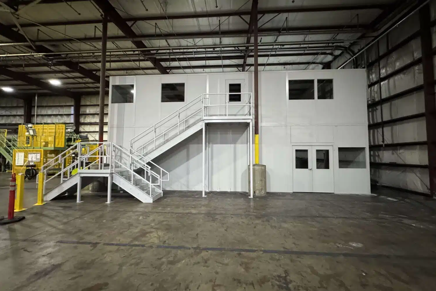 image of a modular office building in a warehouse by Jarvis Material Handling